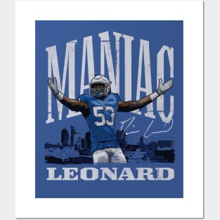 Darius Leonard Indianapolis Cityscape Posters and Art